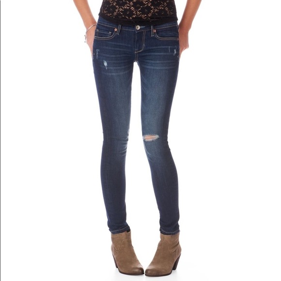 Aeropostale Denim - Distressed Jeans, dark wash